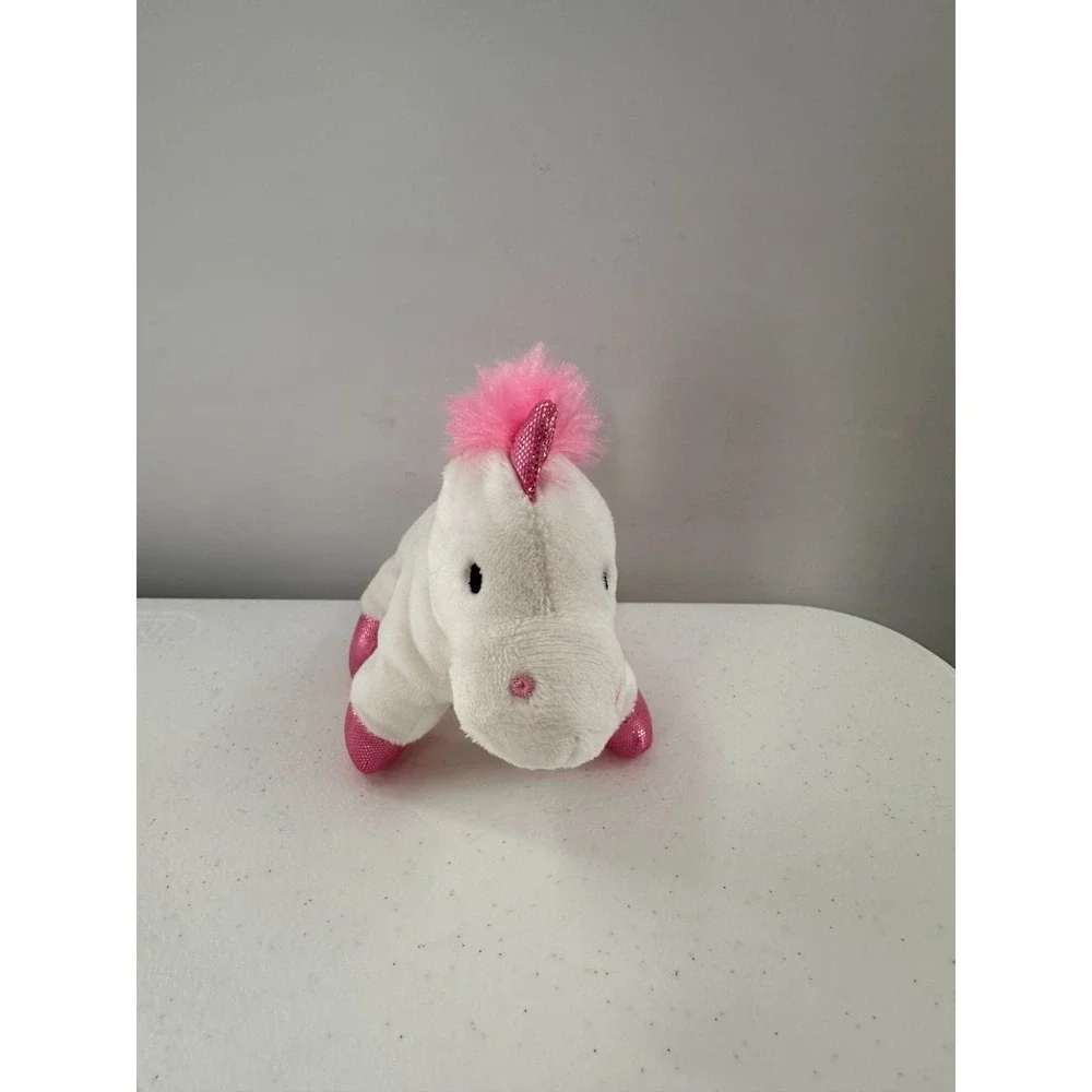 Baby Gund Plush‎ White & Pink Unicorn Glitter Hooves - 6 Inches Horse Stuffed